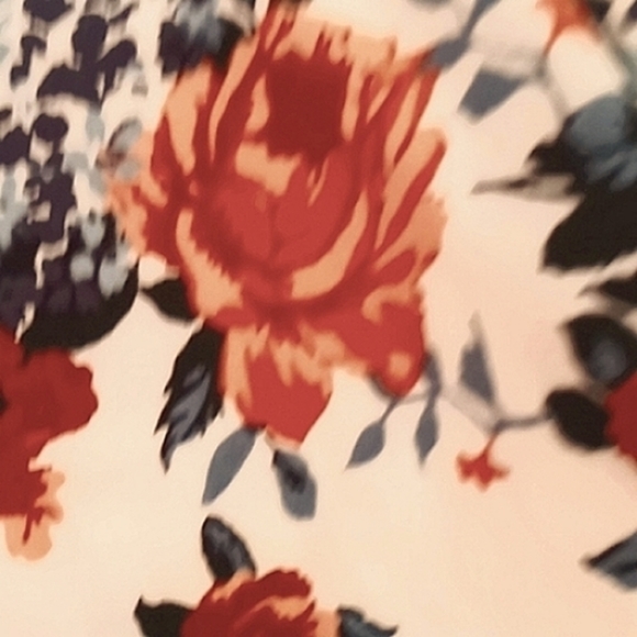 Bobbie Brooks LG Short Sleeve Pink White Floral Empire Waist Fit&Flare Dress - Picture 6 of 6